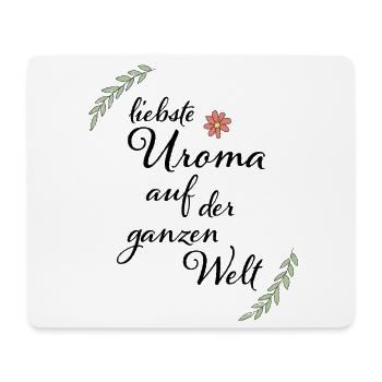 Beste Uroma Geschenk für die liebste Uroma - Mousepad (Querformat) - Weiß - Vorne