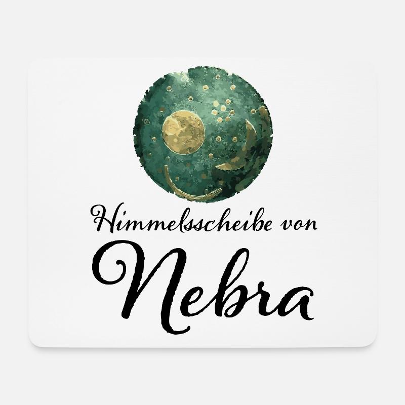 Himmelsscheibe von Nebra Sternenkarte Geschenk - Mousepad (Querformat) - Weiß