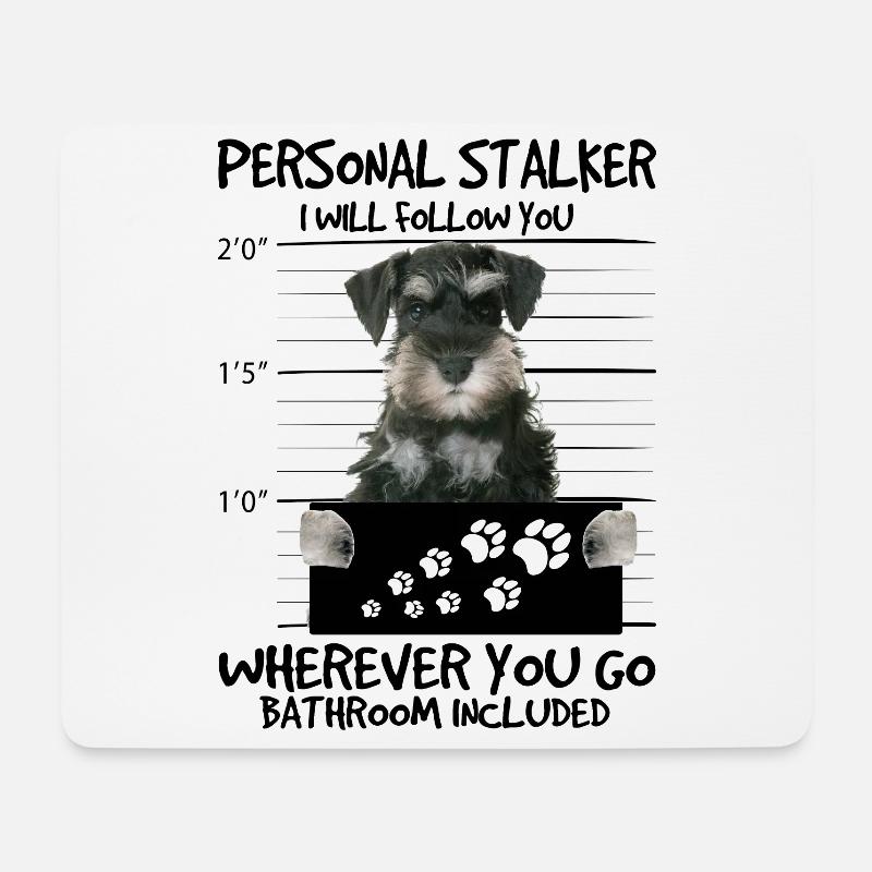 Schnauzer - Mousepad (Querformat) - Weiß