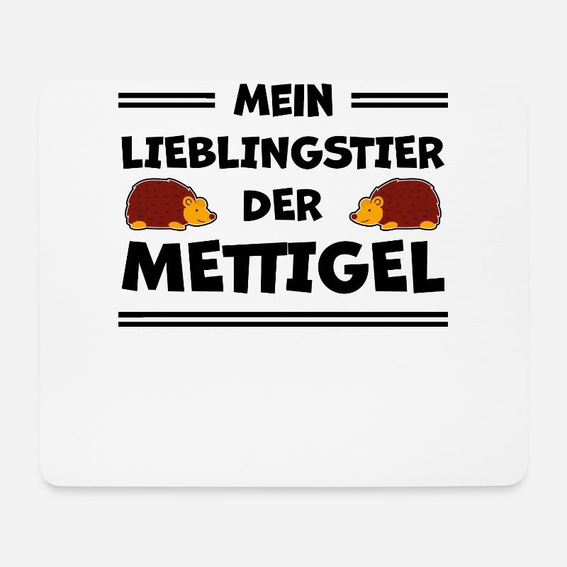 Mettigel Mettbrötchen Lustige Spruch Mett Geschenk - Mousepad (Querformat) - Weiß