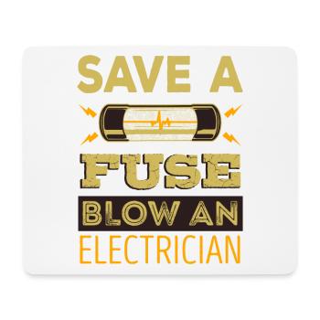 Sauver un fusible Faire sauter un électricien - Tapis de souris (format paysage) - blanc - Devant