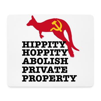 lustiger Spruch mit Känguruh für alle Kommunisten - Mousepad (Querformat) - Weiß - Vorne