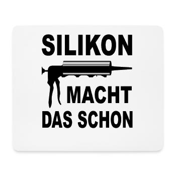 Handwerker Silikon blackHandwerker Silikon macht d - Mousepad (Querformat) - Weiß - Vorne