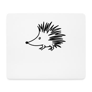 Igel Line Art Strichzeichnung - süße Geschenk Idee - Mousepad (Querformat) - Weiß - Vorne