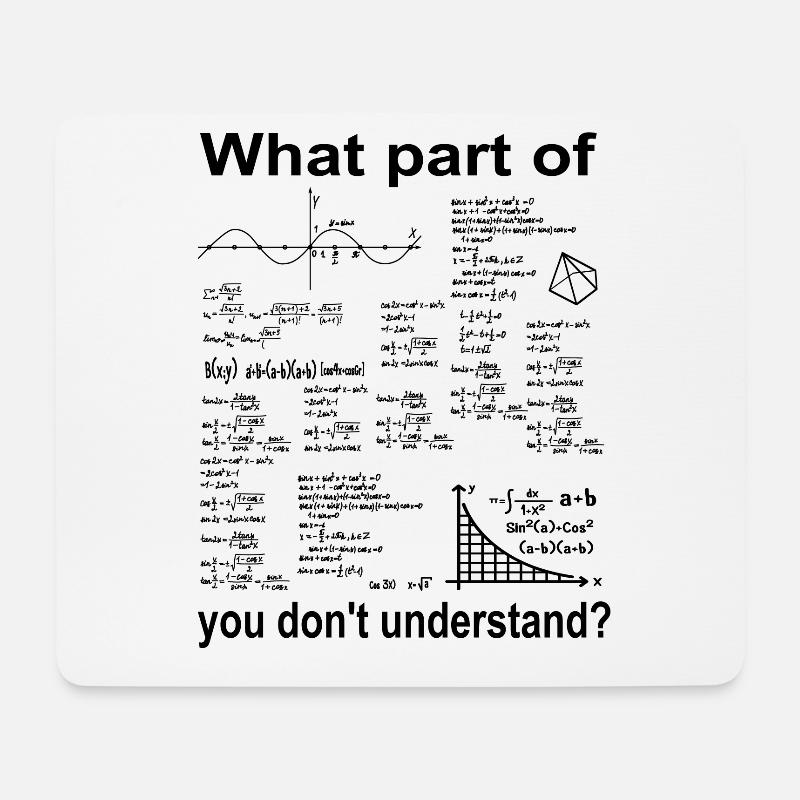 Algebra mathematics math teacher studying at university high school - Mouse Pad (horizontal) - white
