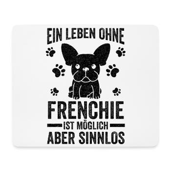 Französiche Bulldogge Frenchie Frenchiebesitzer Ge - Mousepad (Querformat) - Weiß - Vorne