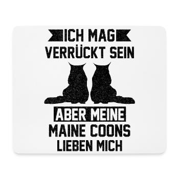 Maine Coon Katze Katzenliebhaber Lustige Sprüche - Mousepad (Querformat) - Weiß - Vorne