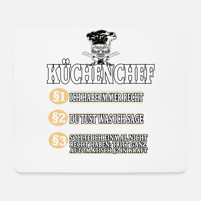 Küchenchef Koch Kochen - Mousepad (Querformat) - Weiß