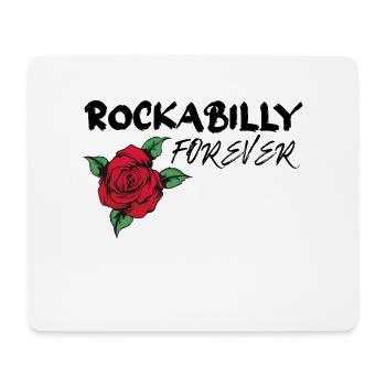 Rockabilly Forever avec Rose Gift - Tapis de souris (format paysage) - blanc - Devant
