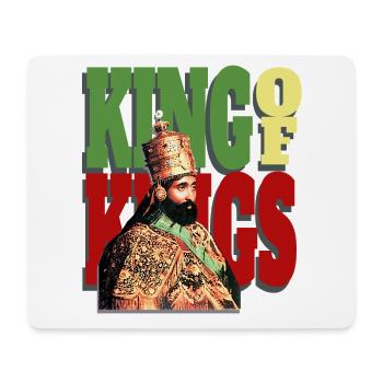 Haile Selassie I. Rastafari with Rasta Crown - Mouse Pad (horizontal) - white - Front