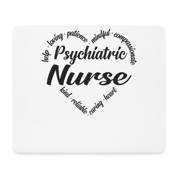 Infirmière psychiatrique - Tapis de souris (format paysage) - blanc - Devant