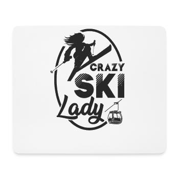 Ski cadeau de sports d'hiver d'hiver - Tapis de souris (format paysage) - blanc - Devant