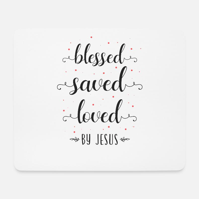Christlicher Bibelvers Religion - Mousepad (Querformat) - Weiß