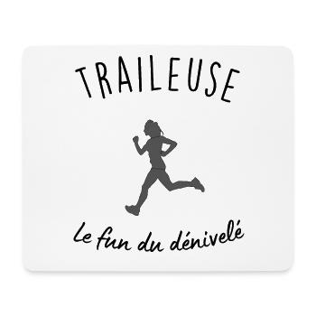 Traileuse - Tapis de souris (format paysage) - blanc - Devant