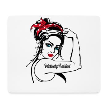 Tierarzthelferin Rosie The Riveter - Mousepad (Querformat) - Weiß - Vorne