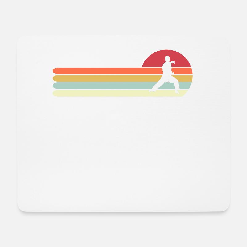 Retro Vintage Stil Karate Geschenk für Papa - Mousepad (Querformat) - Weiß
