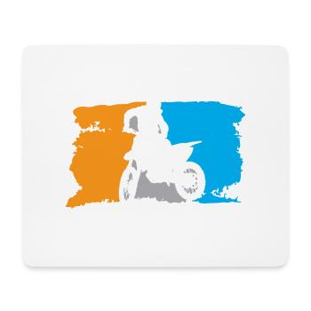 Supermoto Motorrad Motocross Racing - Mousepad (Querformat) - Weiß - Vorne