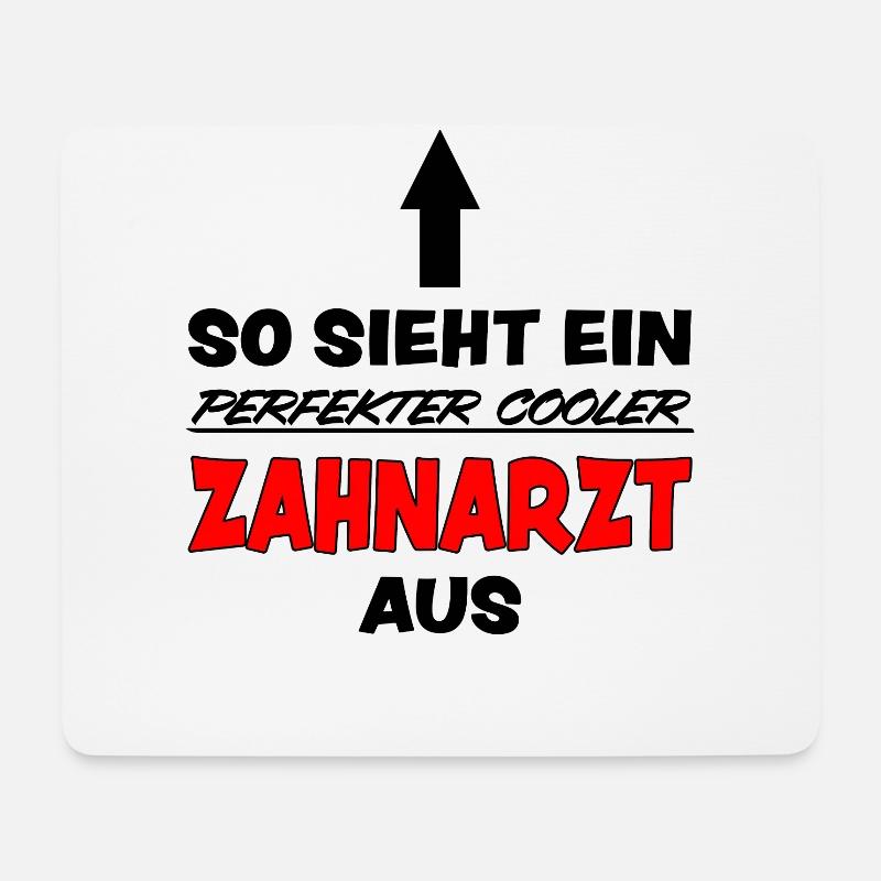 Zahnarzt Lustiger Spruch Zahnärzte Beruf Geschenk - Mousepad (Querformat) - Weiß