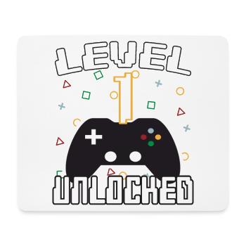 Level 1 freigeschaltet Gamer Geschenkidee - Mousepad (Querformat) - Weiß - Vorne