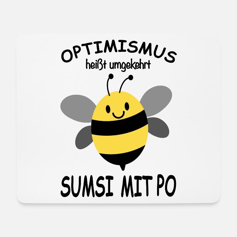 Sumsi Mit Po - Honig Biene Imker Geschenkidee - Mousepad (Querformat) - Weiß