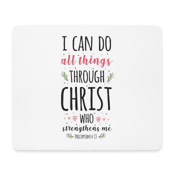 Christian Bible Verse Religion Flower - Mouse Pad (horizontal) - white - Front