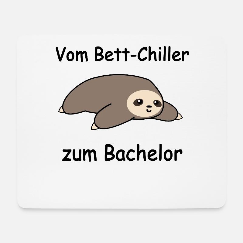 Uni Bachelor Abschluss Studenten Faultier Geschenk - Mousepad (Querformat) - Weiß