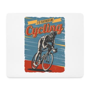 Je suis un peu plus cyclique - Tapis de souris (format paysage) - blanc - Devant