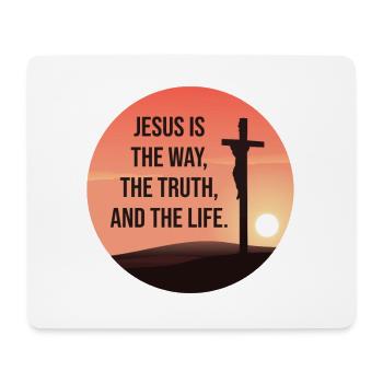 Jesus is the way, the truth, and my life. - Mouse Pad (horizontal) - white - Front
