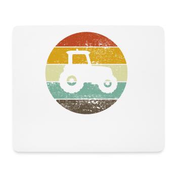 Trekker Tractor Retro Farmer Tug Gift - Mouse Pad (horizontal) - white - Front