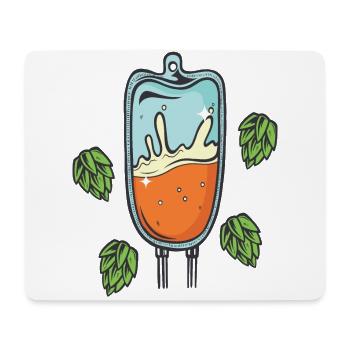 Bier Tropf Krankenhaus Arzt Notarzt Hilfe trinken - Mousepad (Querformat) - Weiß - Vorne