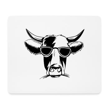 Funny cow cool cows sunglasses - Mouse Pad (horizontal) - white - Front