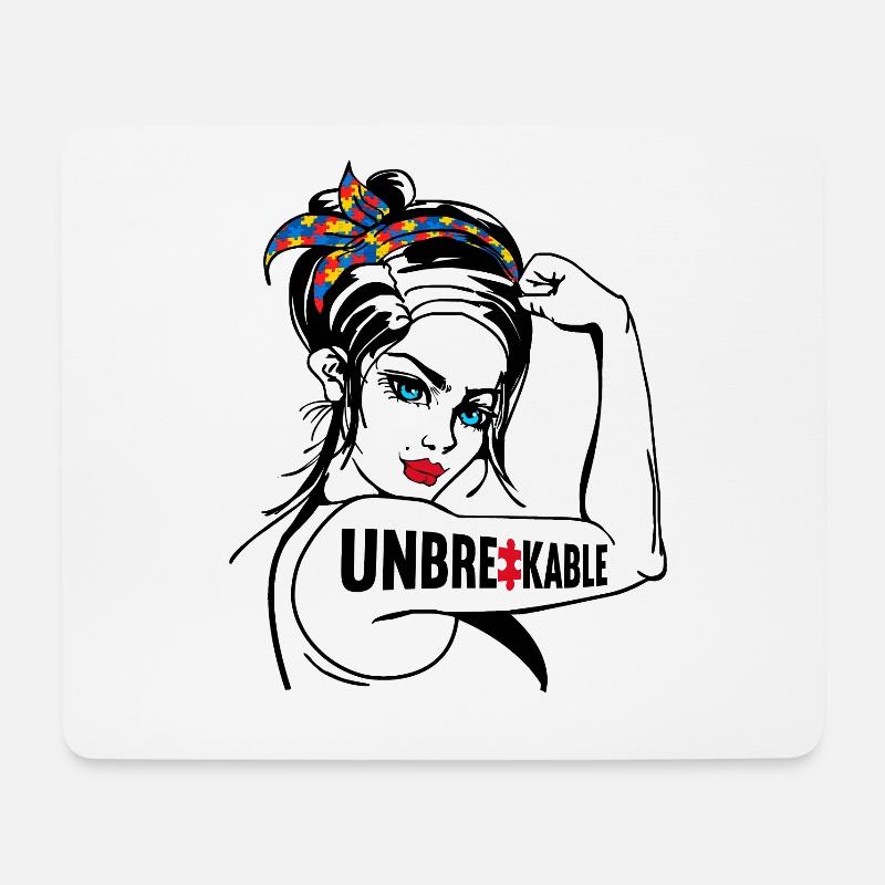 Autism Awareness - Mouse Pad (horizontal) - white