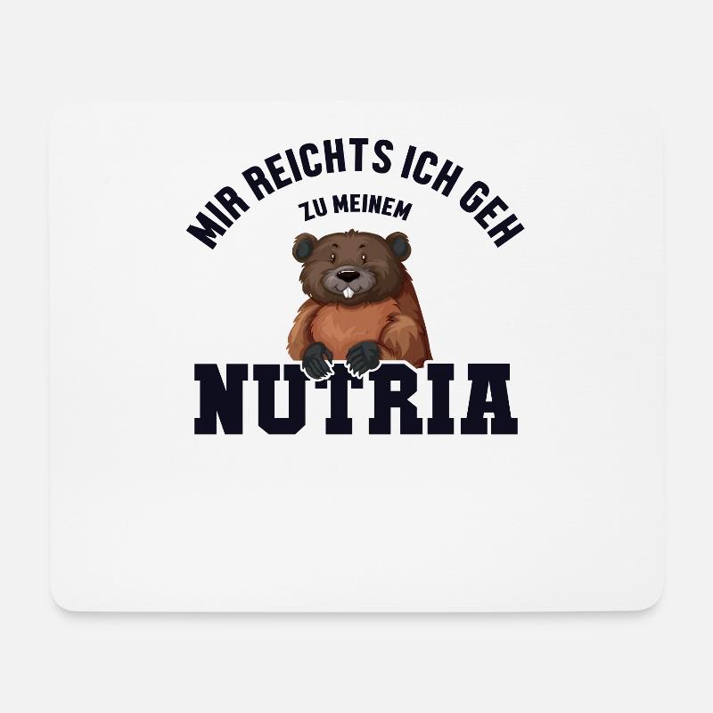 Mir reichts ich geh zum Nutria Sumpfbiber Biber - Mousepad (Querformat) - Weiß