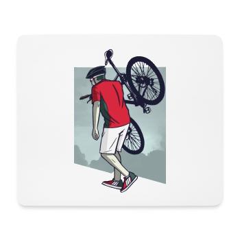 Bicycle Bicycles Biker Retro Bicycle Wheel - Mouse Pad (horizontal) - white - Front