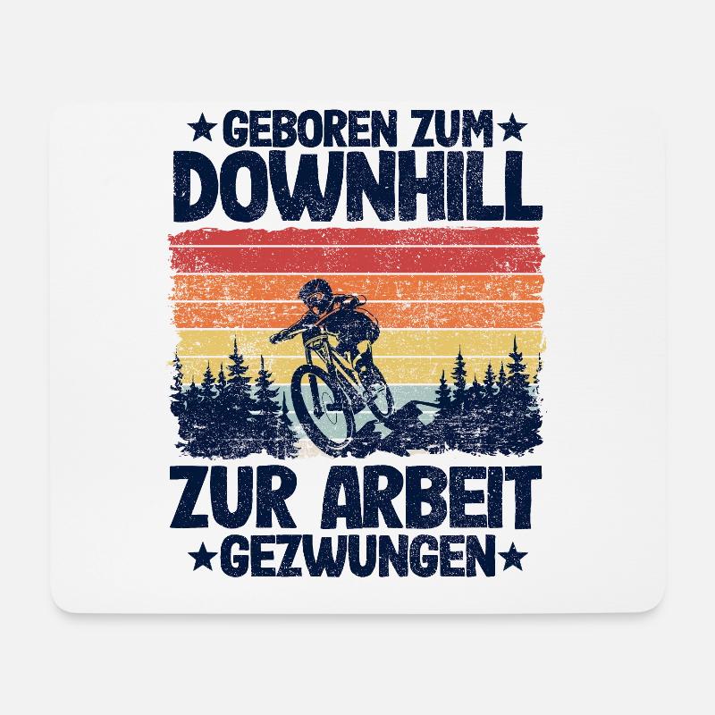 Downhill Geschenk Vatertag Papa Lustig MTB Spruch - Mousepad (Querformat) - Weiß