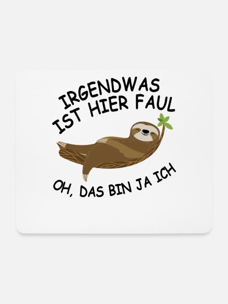 Faultier Spruch Arbeitskollege Büro Humor - Mousepad (Querformat) - Weiß