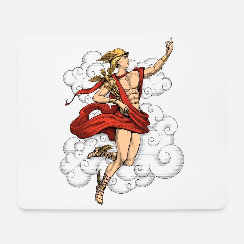 Griechischer Gott Hermes - Mousepad (Querformat) - Weiß