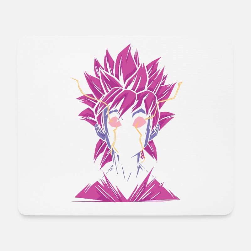 Manga Superheld Figur - Mousepad (Querformat) - Weiß