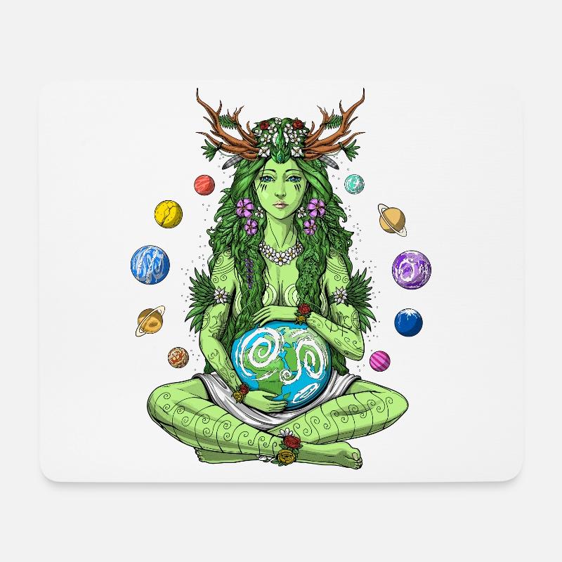 Göttin Gaia - Mousepad (Querformat) - Weiß