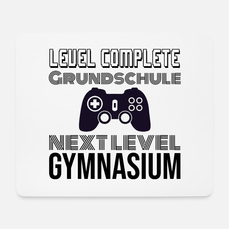 Grundschule ist vorbei Level Gymnasium - Mousepad (Querformat) - Weiß