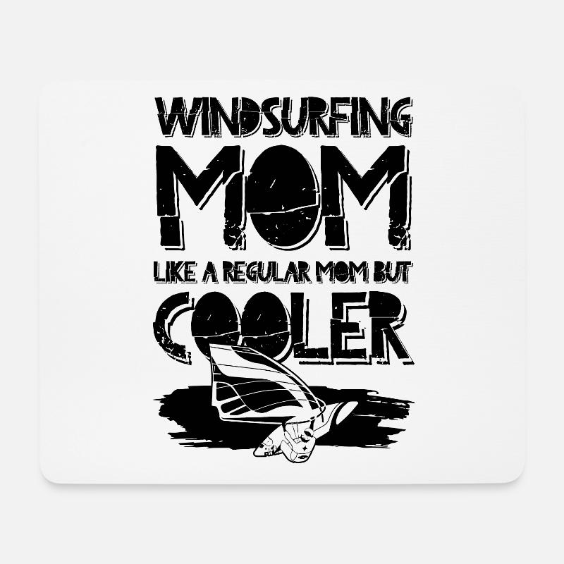 Windsurfing mama - Mousepad (Querformat) - Weiß
