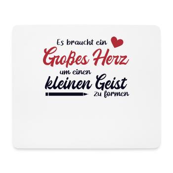 Lehrer Großes Herz Referendar Lehrerin Pädagoge - Mousepad (Querformat) - Weiß - Vorne