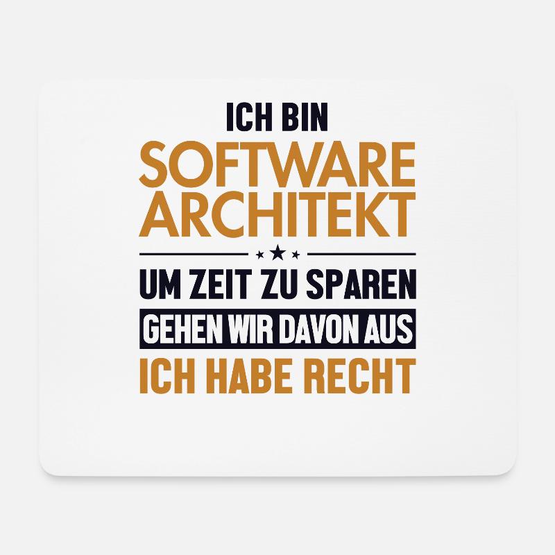 Software Architekt hat immer Recht Software - Mousepad (Querformat) - Weiß