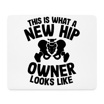Hüft OP Operation Geschenk Genesung Neue Hüfte - Mousepad (Querformat) - Weiß - Vorne