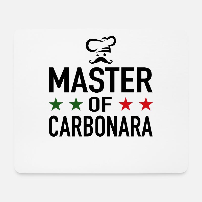 Spaghetti Carbonara Chefkoch Master Of Carbonara - Mousepad (Querformat) - Weiß