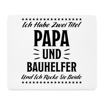 Bauhelfer Lustiger Spruch Hausbau Bauherr Geschenk - Mousepad (Querformat) - Weiß - Vorne