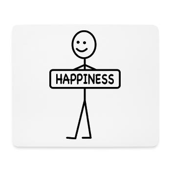 HAPPINESS Stick Man Happy Happiness Happiness Happiness - Mouse Pad (horizontal) - white - Front