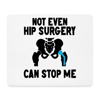 Genesung Neue Hüfte Hüft OP Operation Spruch - Mousepad (Querformat) - Weiß - Vorne