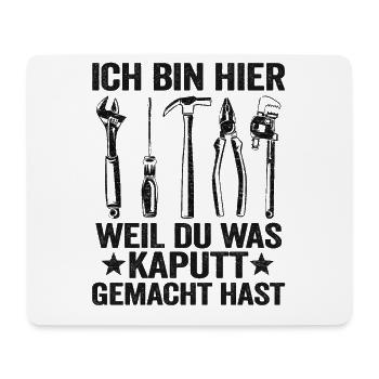 Handwerker Vatertag Geschenk Papa Heimwerker - Mousepad (Querformat) - Weiß - Vorne