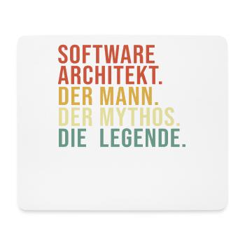 Software Architekt Mann Mythos Legende Software - Mousepad (Querformat) - Weiß - Vorne